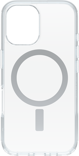 Estuche OtterBox Symmetry Series+ con MagSafe para el iPhone 16, transparente (consulta de producto 1)