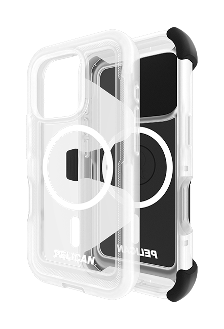 Pelican Voyager with MagSafe Case and Holster - iPhone 16 Pro - Clear  (Product view 4)