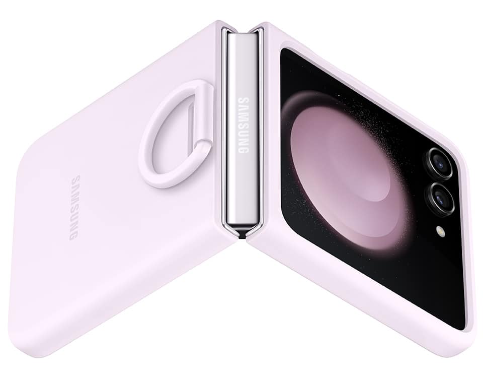 Samsung - Galaxy Z Flip5 Silicone Case with Ring - Indigo