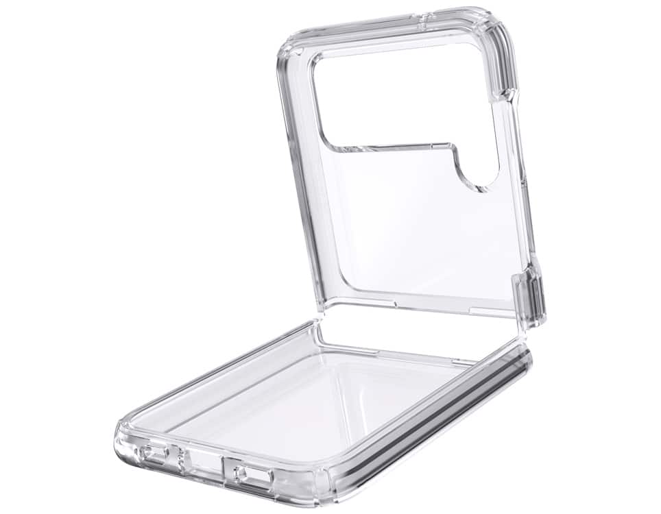 Speck Presidio Perfect-Clear Fold Glitter Galaxy Z Flip4 Cases