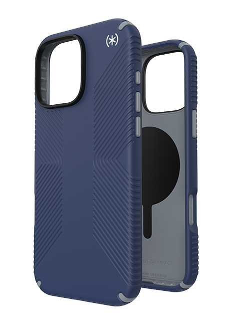 Estuche Speck Presidio2 Grip con MagSafe para iPhone 16 Pro Max, azul costero (consulta de producto 4)