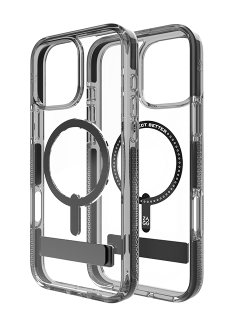 Zagg Piccadilly Snap Case with MagSafe + Kickstand - iPhone 16 Pro Max - Clear Black  (Product view 4)