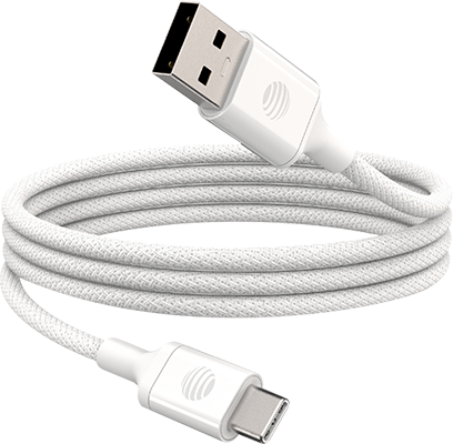 Cable USB A a C de 6 pies de AT&T, blanco (consulta de producto 1)