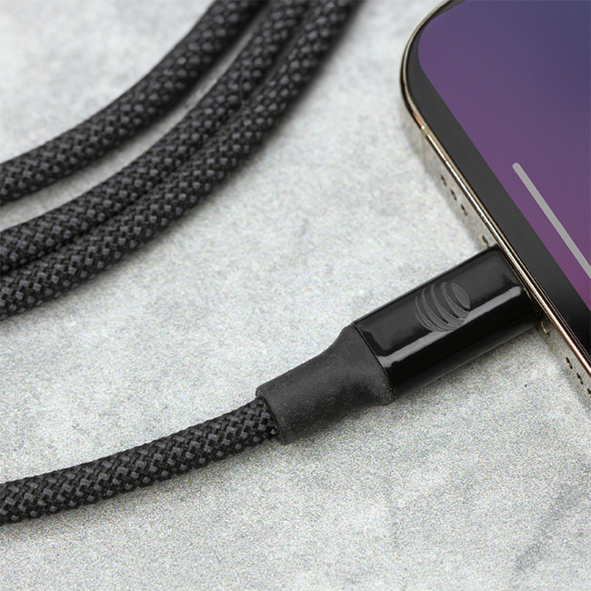 Cable USB C a C de 6 pies de AT&T, negro (consulta de producto 2)