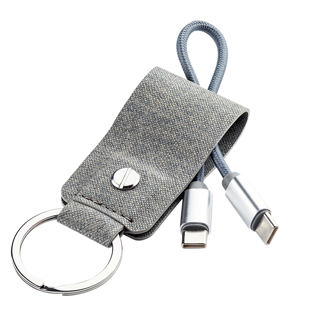 Tylt Type C Keychain - Gray  (Product view 3)