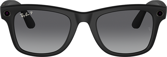 Ray-Ban Meta Wayfarer Standard Smart Glasses - Matte Black - Gradient Graphite  (Product view 2)