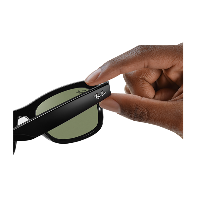 Gafas inteligentes Ray-Ban Meta Wayfarer estándar, negro brillante, verde (consulta de producto 6)