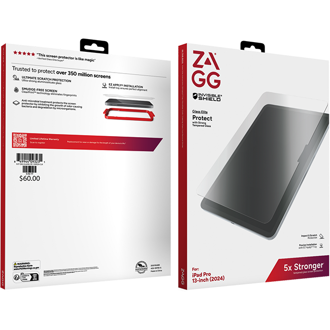 Zagg Invisible Shield Glass Elite Screen Protector - iPad Pro 13-inch (2024) - Clear  (Product view 4)