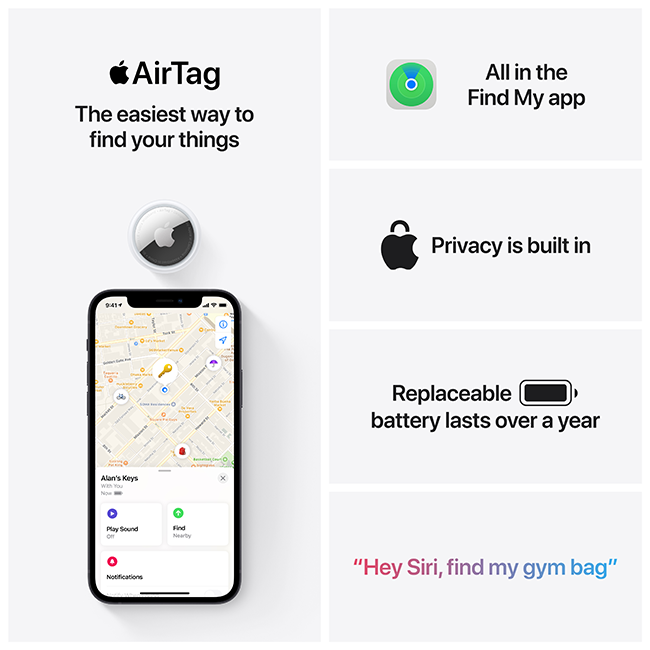 Apple AirTag - White (1 Pack)  (Product view 7)