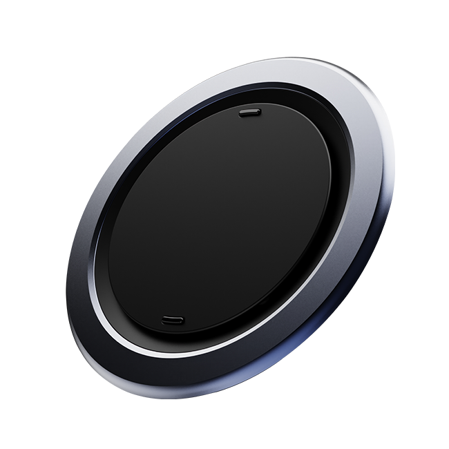 ohsnap Snap4 Luxe Magnetic Grip with Wireless Charging Pass Thru - Obsidian Black  (Product view 2)