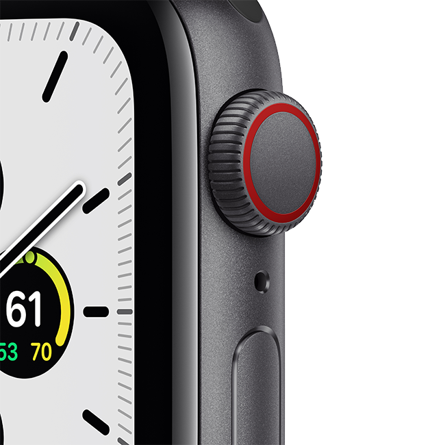 Apple Watch SE - 40 mm - Aluminio gris espacial con correa deportiva gris tornado (consulta de producto 3)