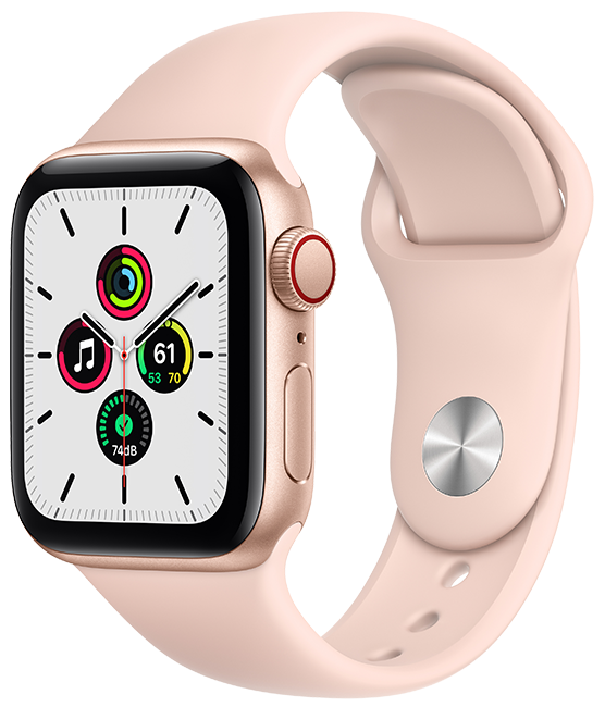 Apple Watch SE - 40mm - Gold Aluminum Pink Sand Sport  (Product view 2)