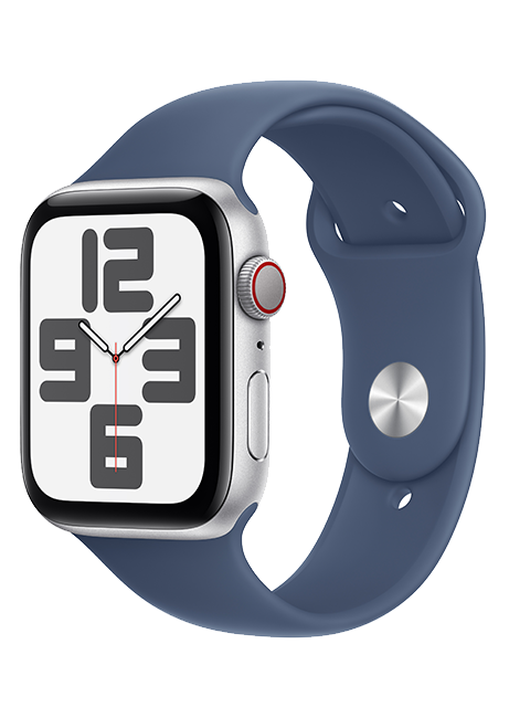 Apple Watch SE 2.ª gen. (2022) de 40 mm, aluminio plateado con correa deportiva de denim, M-L (consulta de producto 2)