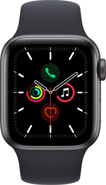 Apple Watch SE - 40mm - Space Gray Aluminum Midnight Sport  (Product view 1)