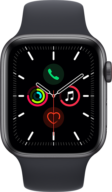 Apple Watch SE - 44mm - Space Gray Aluminum Midnight Sport  (Product view 1)
