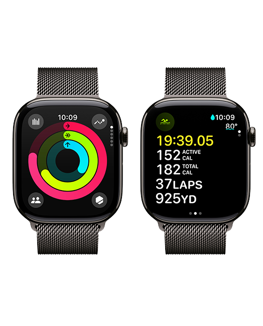 Apple Watch Series 10 46mm - Slate Titanium Slate Milanese Loop S-M  (Product view 3)