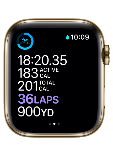 Apple Watch Series 6 - 44mm - Gold Stainless - Gold Milanese  (Product view 5)
