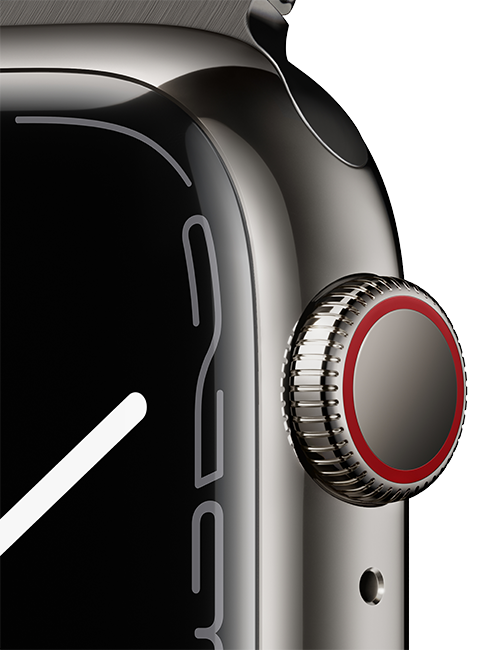 Apple Watch Series 7 - 41 mm - Acero inoxidable grafito - Correa Milanese grafito (consulta de producto 4)