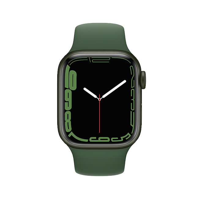 Apple Watch Series 7 - 45mm - Green Aluminum Clover Sport  (Product view 3)