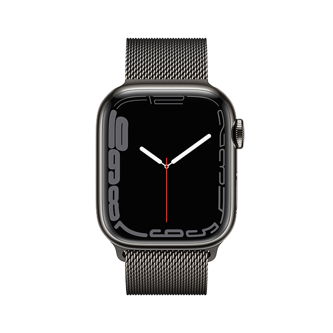 Apple Watch Series 7 - 45 mm - Acero inoxidable grafito - Correa Milanese grafito (consulta de producto 3)