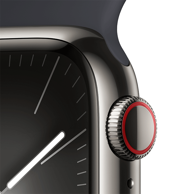 Apple Watch Series 9 41mm - Graphite Stainless Midnight Sport M-L  (Product view 4)