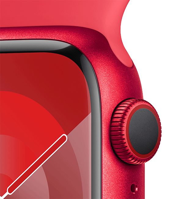 Apple Watch Series 9 41mm - PRODUCT RED Aluminum Sport M-L  (Product view 4)