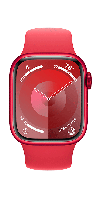 Apple Watch Series 9 41mm - PRODUCT RED Aluminum Sport S-M  (Product view 3)