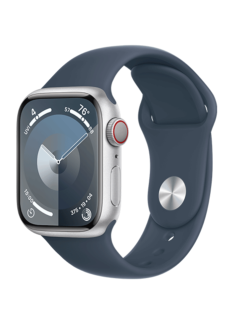 Apple Watch Series 9 41mm - Silver Aluminum Storm Sport M-L  (Product view 2)