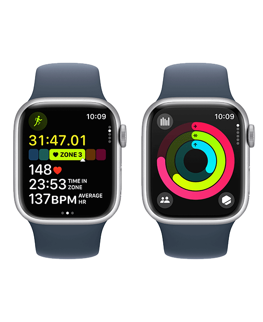 Apple Watch Series 9 41mm - Silver Aluminum Storm Sport M-L  (Product view 9)