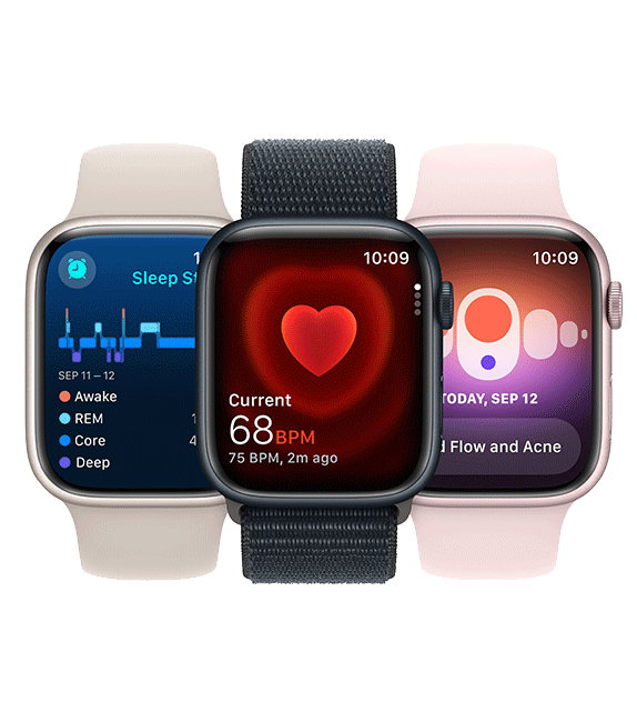 Apple Watch Series 9 de 41 mm, acero inoxidable plateado con correa Milanese plateada (consulta de producto 8)