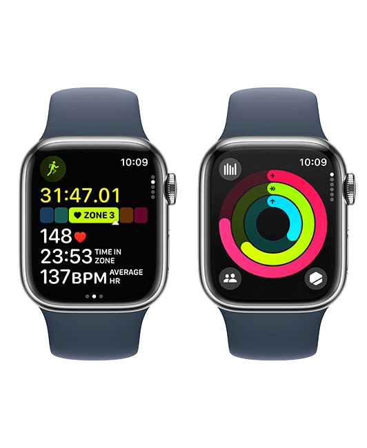 Apple Watch Series 9 41mm - Silver Stainless Storm Sport M-L  (Product view 9)