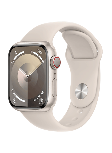 Apple Watch Series 9 41mm - Starlight Aluminum Starlight Sport M-L  (Product view 2)