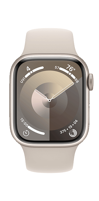 Apple Watch Series 9 41mm - Starlight Aluminum Starlight Sport M-L  (Product view 3)