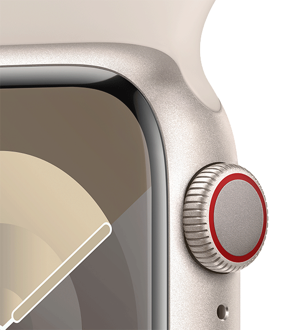 Apple Watch Series 9 41mm - Starlight Aluminum Starlight Sport M-L  (Product view 4)