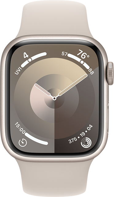 Apple Watch Series 9 41mm - Starlight Aluminum Starlight Sport M-L  (Product view 1)
