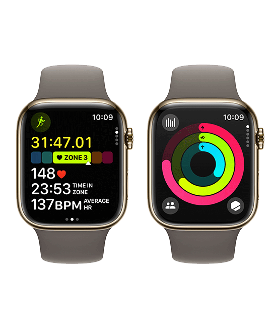 Apple Watch Series 9 45mm - Gold Stainless Clay Sport S-M  (Product view 9)