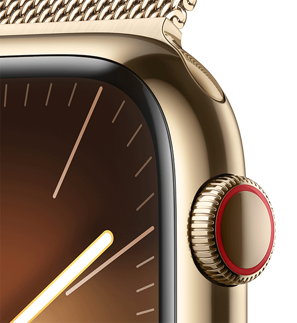 Apple Watch Series 9 45mm - Gold Stainless Gold Milanese Loop  (Product view 4)