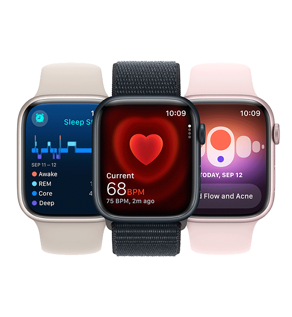 Apple Watch Series 9 de 45 mm, aluminio medianoche con correa deportiva medianoche, S-M (consulta de producto 8)