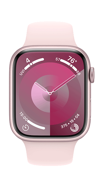 Apple Watch Series 9 45mm - Pink Aluminum Light Sport M-L  (Product view 3)