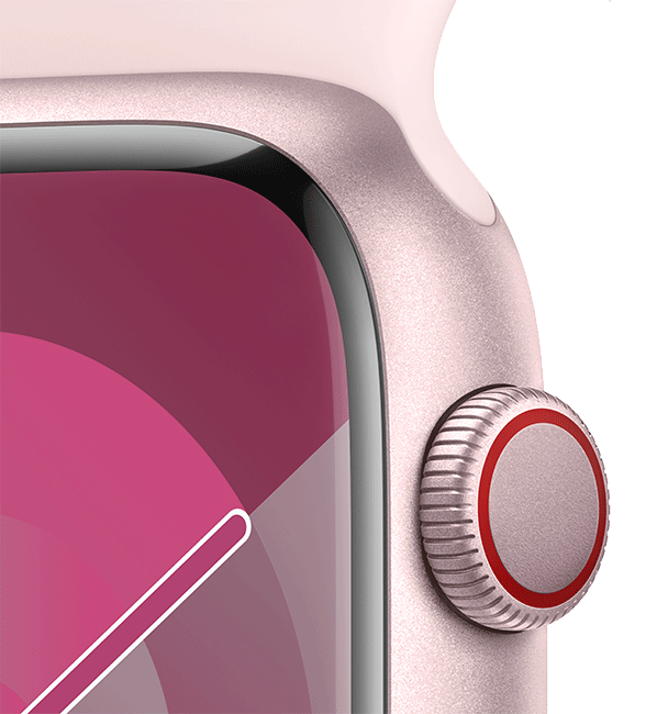 Apple Watch Series 9 45mm - Pink Aluminum Light Sport M-L  (Product view 4)