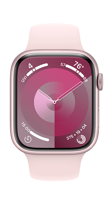 Apple Watch Series 9 45mm - Pink Aluminum Light Sport S-M  (Product view 3)