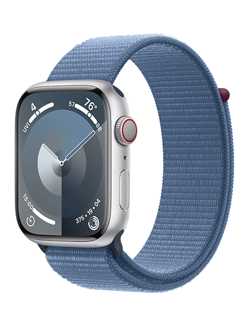 Apple Watch Series 9 45mm - Silver Aluminum Winter Blue Sport Loop  (Product view 2)