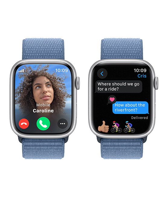 Apple Watch Series 9 45mm - Silver Aluminum Winter Blue Sport Loop  (Product view 7)