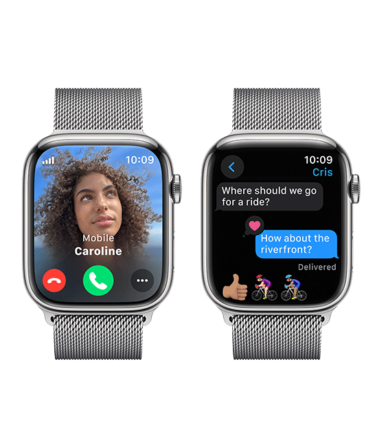 Apple Watch Series 9 45mm - Silver Stainless Silver Milanese Loop  (Product view 7)