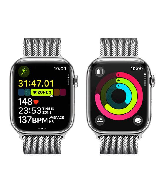 Apple Watch Series 9 45mm - Silver Stainless Silver Milanese Loop  (Product view 9)