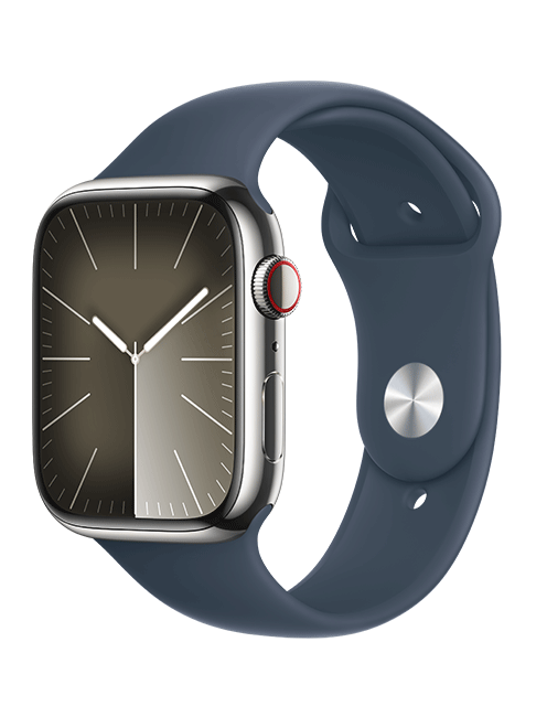 Apple Watch Series 9 45mm - Silver Stainless Storm Sport M-L  (Product view 2)