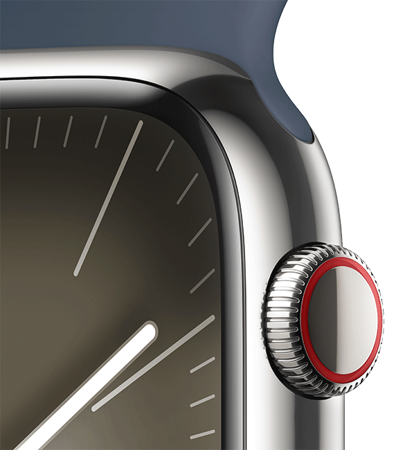 Apple Watch Series 9 45mm - Silver Stainless Storm Sport M-L  (Product view 4)