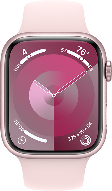 Apple Watch Series 9 45mm - Pink Aluminum Light Sport M-L  (Product view 1)
