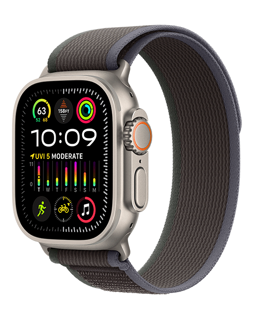 Apple Watch Ultra 2 49mm - Titanium Blue Black Trail Loop S-M  (Product view 2)