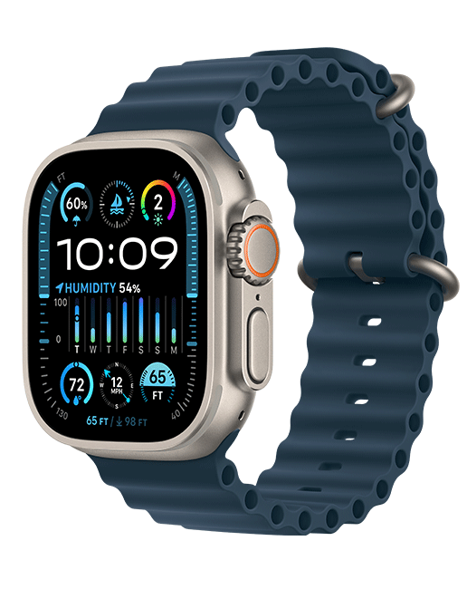 Apple Watch Ultra 2 de 49 mm, titanio con correa Ocean azul (consulta de producto 2)